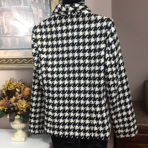 NorthStyle Blk & Wht Houndstooth Jacket Sz S - Picture 3 of 5